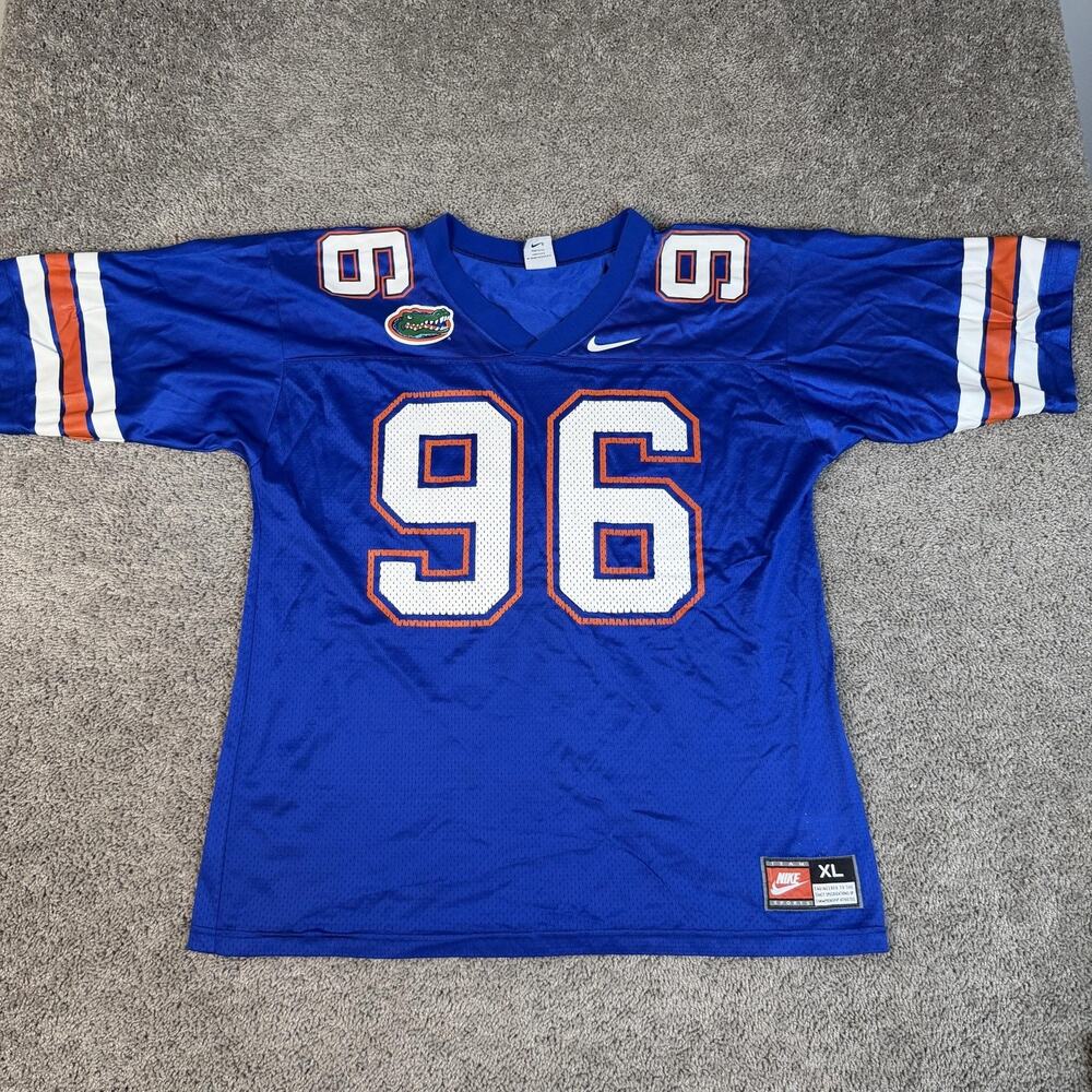 Vintage 90s Florida Gators Jersey Mens XL Blue 96 NCAA Football Nike Made In USA